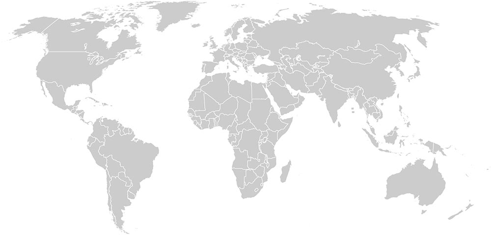Worldwide International Shipping Map